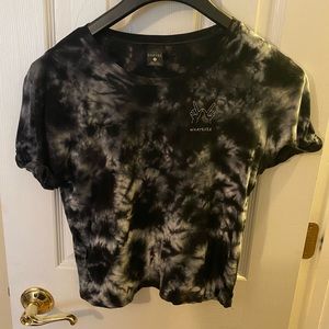 Tie-dye ‘Whatever’ Crop Top